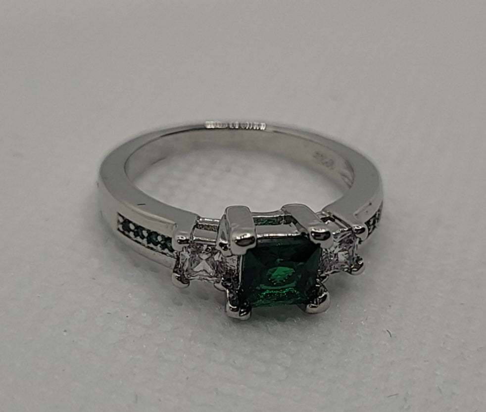 Square Emerald Ring