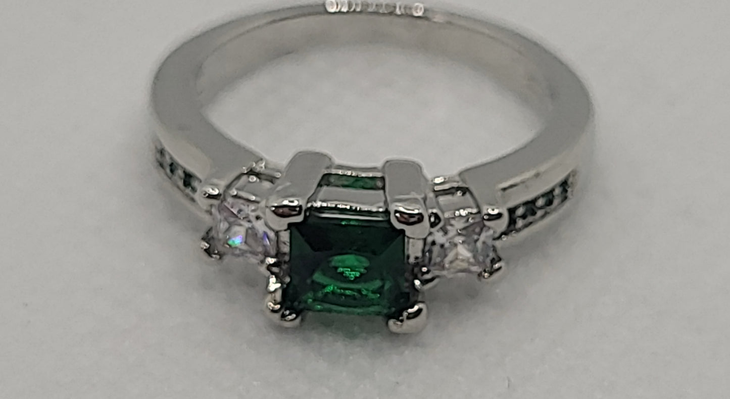 Square Emerald Ring