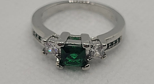 Square Emerald Ring