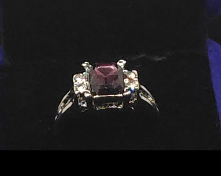 Emerald Cut Amethyst Ring