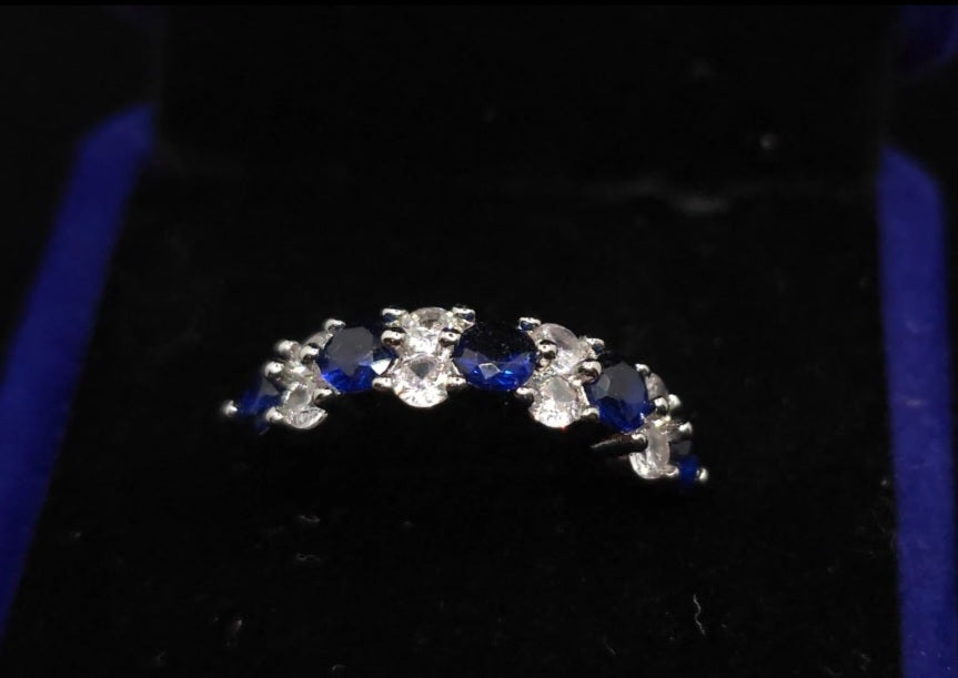 Sapphire and Diamond Band