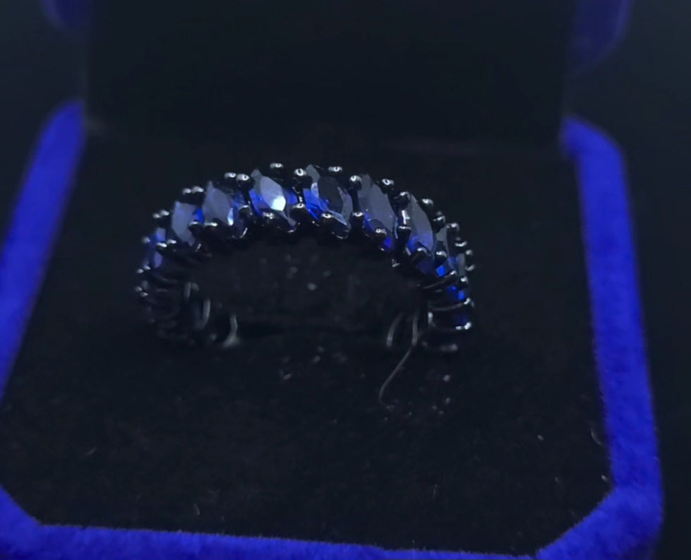 Sapphire and Black Ring