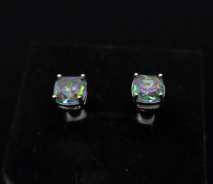 Mystic topaz stud earrings