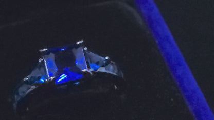 Emerald Cut sapphire ring